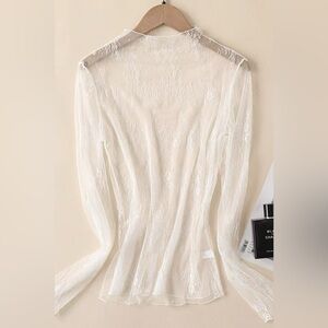 Lace Mesh Sheer Top